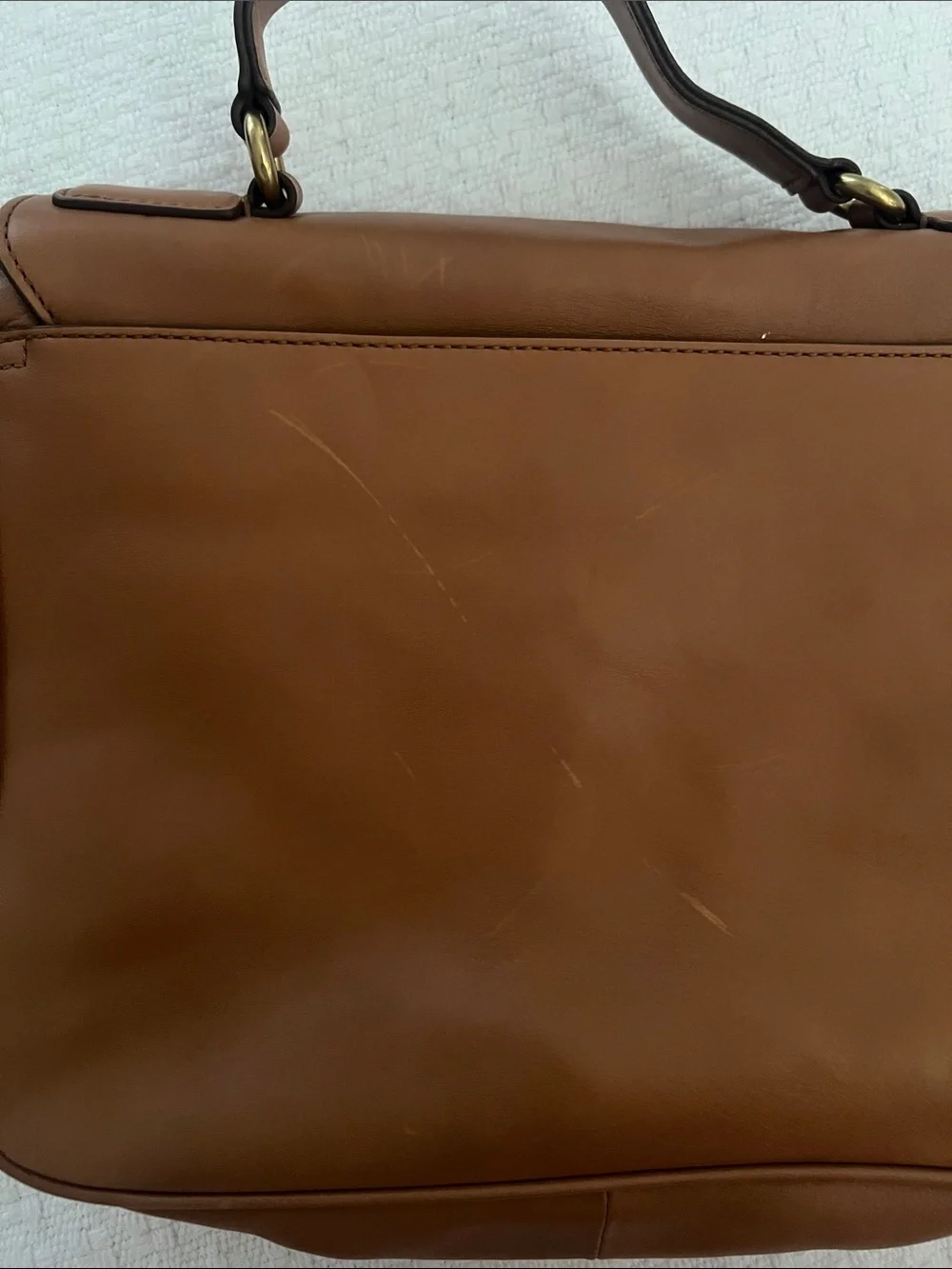 Fossil Brown Leather Satchel Purse